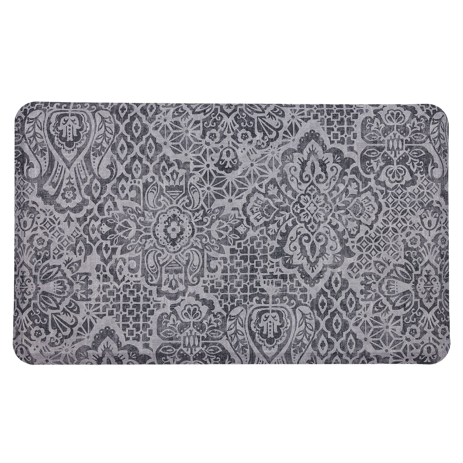 Mohawk Home Damask Nouveau Comfort Kitchen Mat   5674913 Gray