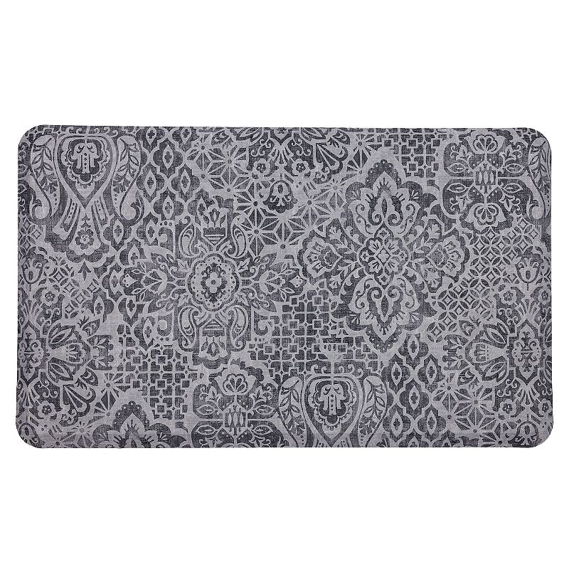 Mohawk Home Damask Nouveau Comfort Kitchen Mat, Grey, 20X42