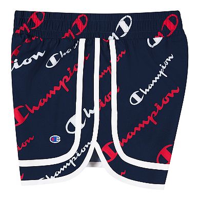 Girls 7-16 Champion Script Print Woven Shorts