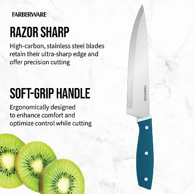 Farberware® EdgeKeeper 14-pc. Turquoise Cutlery Set