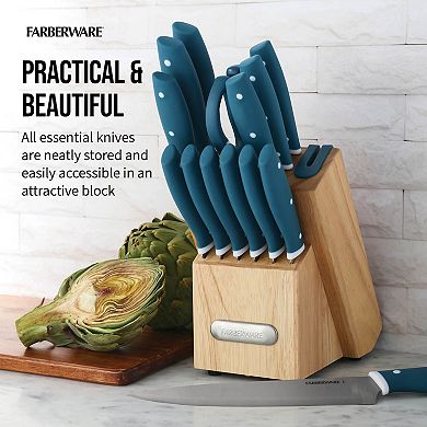 Farberware® EdgeKeeper 14-pc. Turquoise Cutlery Set