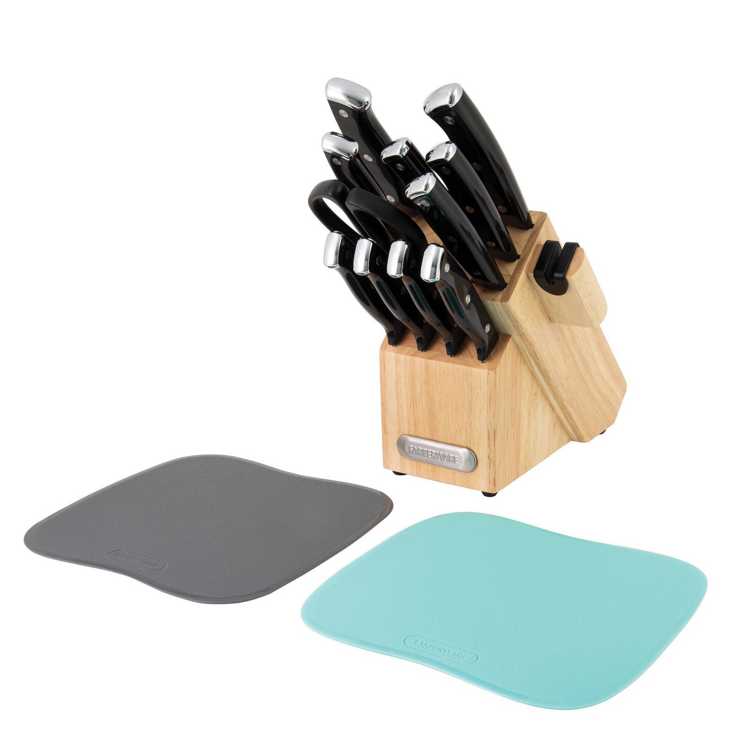 Farberware® EdgeKeeper 14-pc. Cutlery Set with Cutting Mats - Black