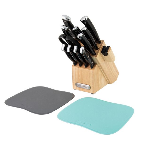 Farberware&reg; EdgeKeeper 14-pc. Cutlery Set with Cutting Mats - Black