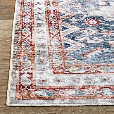 World Rug Gallery Austin Transitional Diamond-Print Machine Washable Rug
