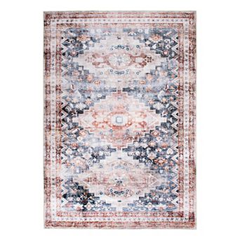 World Rug Gallery Austin Transitional Diamond-Print Machine Washable Rug