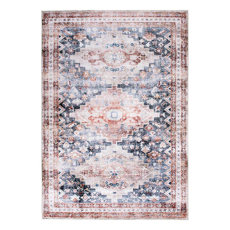 World Rug Gallery Austin Transitional Rug, Multicolor, 5X7 Ft