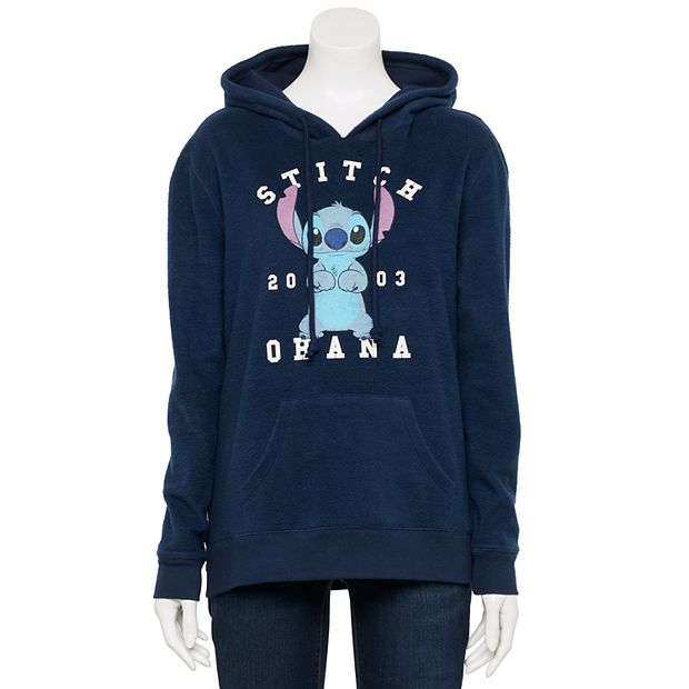 Lilo & Stitch Unisex Adult Cute Hoodie (M) (Blue)