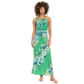 Women's London Times Scroll Halter Maxi Dress