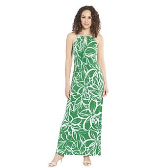 Women's London Times Scroll Halter Maxi Dress