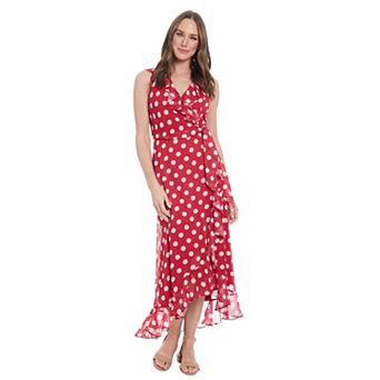 Women's London Times Ruffled Chiffon Maxi Dress