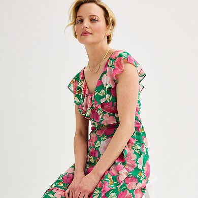 Women's London Times Ruffled Maxi Dress