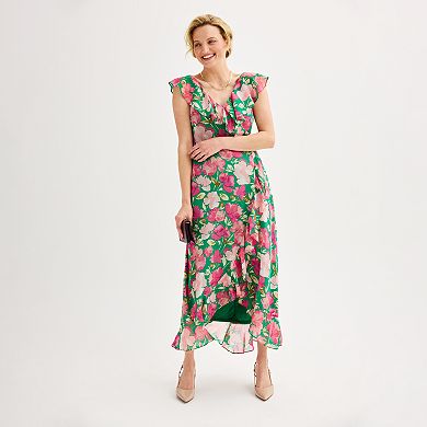 Women's London Times Ruffled Maxi Dress