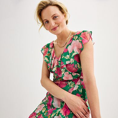 Women's London Times Ruffled Maxi Dress