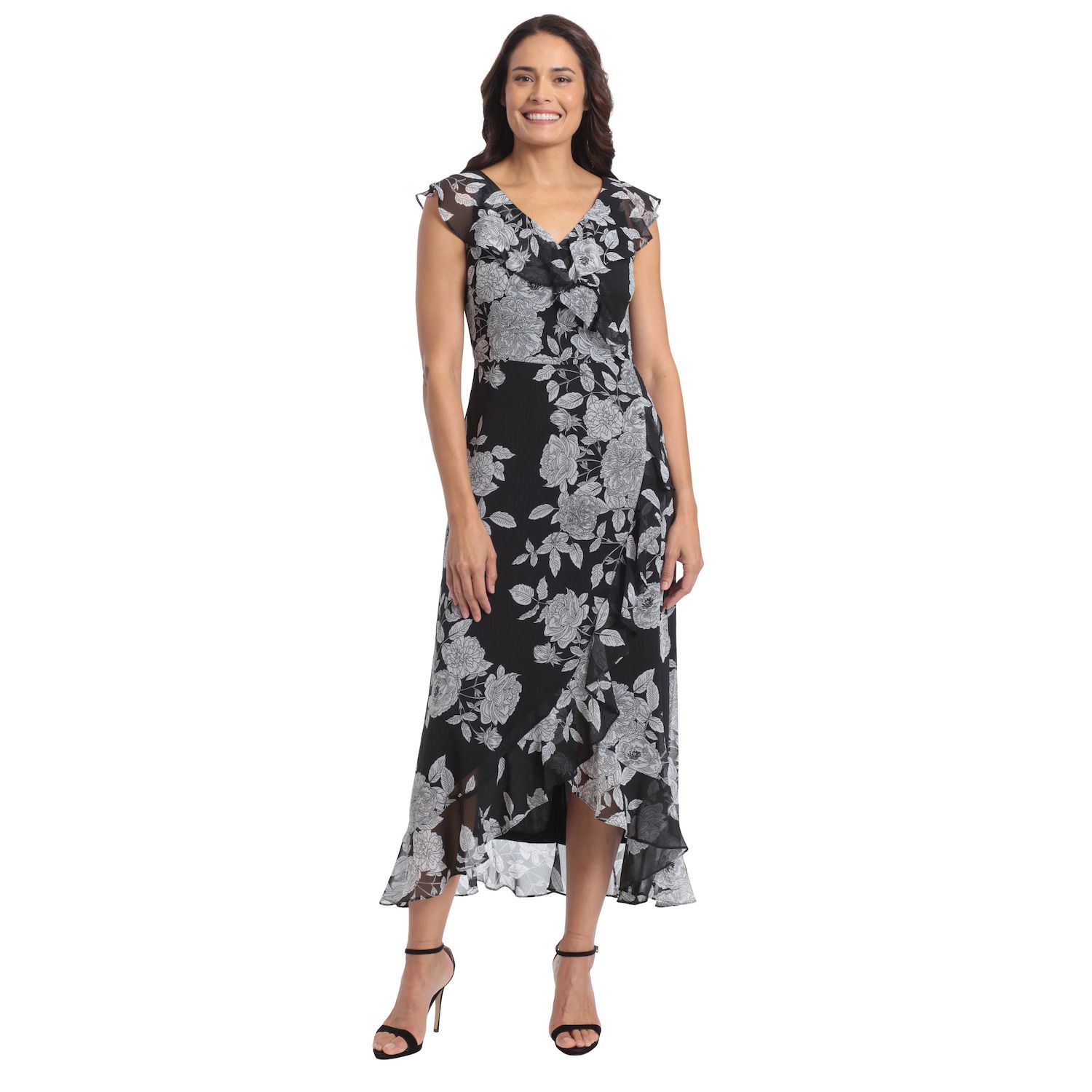 Женские платья London Times Ruffled Maxi Dress