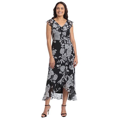 Женские платья London Women's London Times Ruffled Maxi Dress
