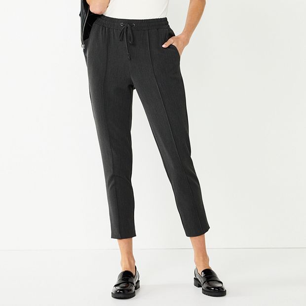 Charcoal Oversized Pintuck Jogger