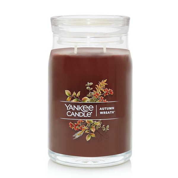 Yankee Candle Autumn Wreath 20oz. Signature Large Candle Jar