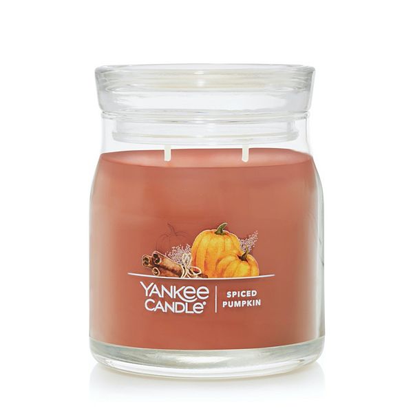 Yankee Candle Spiced Pumpkin 13oz. Signature Medium Candle Jar