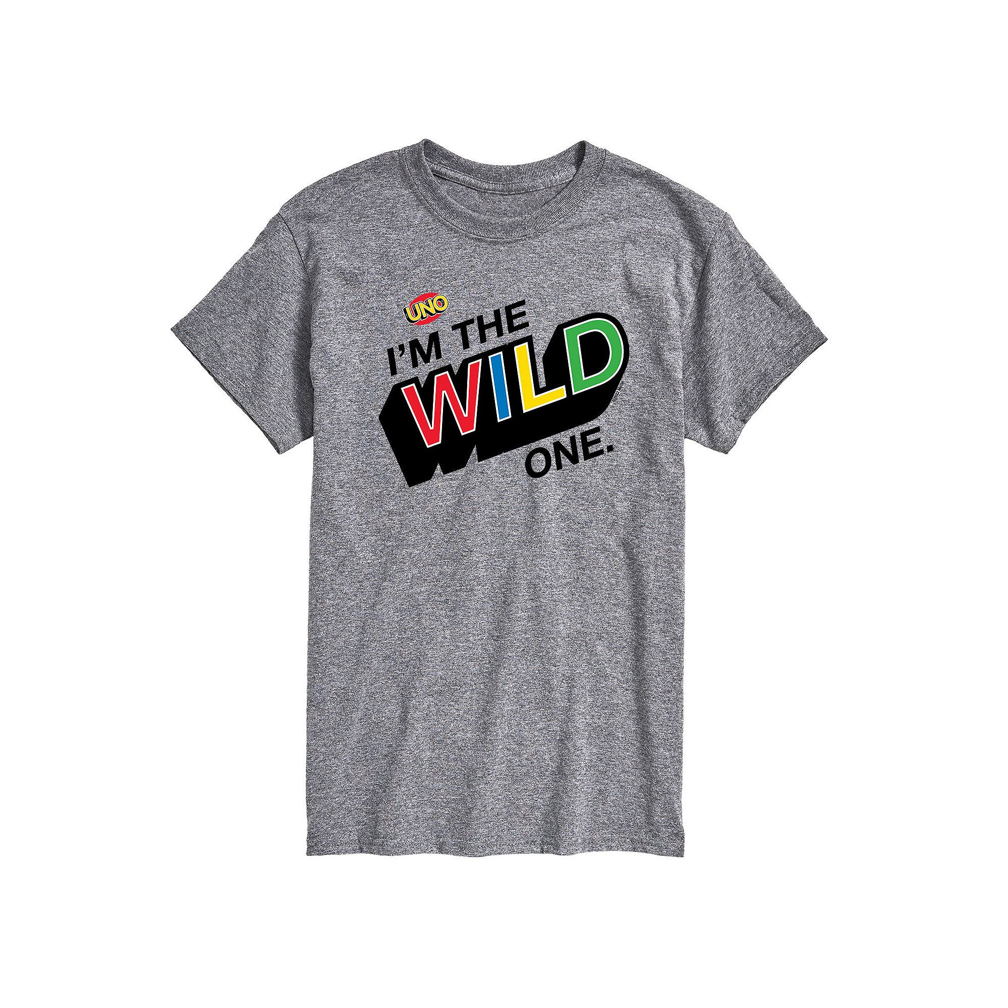 Mens Mattel UNO Im The Wild One Tee, Size: XS, Gray