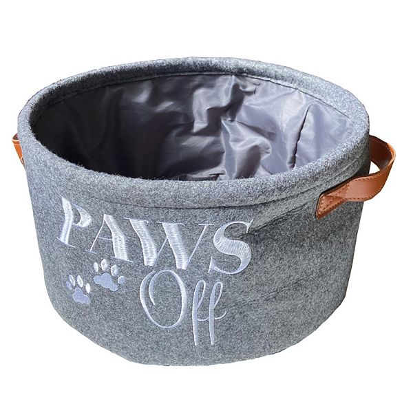 Woof "Paws Off" Pet Toy Storage Bin