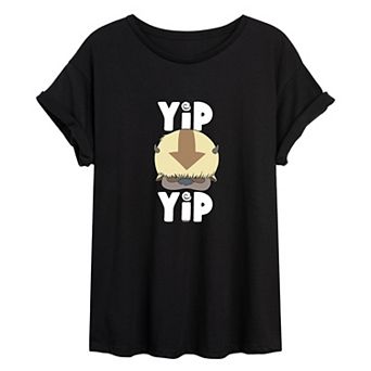 Juniors' Avatar Appa Yip Yip Oversized Graphic Tee