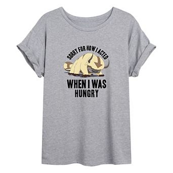 Juniors' Avatar Hungry Appa Oversized Graphic Tee