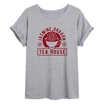 Juniors' Avatar Jasmine Dragon Tea House Oversized Tee