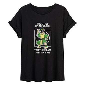 Juniors' Avatar Toph Oversized Graphic Tee