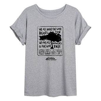 Juniors' Avatar "Same Roots" Oversized Graphic Tee