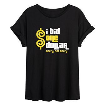 Juniors' The Price Is Right "I Bid One Dollar" Graphic Tee
