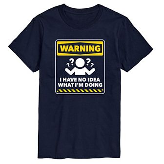 Men's Warning No Idea Tee