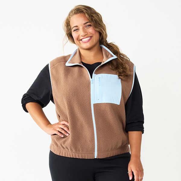bewondering muis preambule Juniors' Plus Size SO® Cozy Sherpa Zip-Up Vest