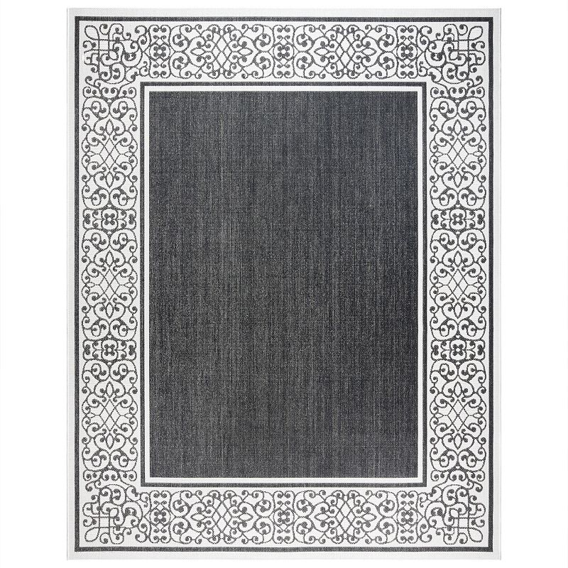 Gertmenian Paseo Savannah Border Rug, Black, 9X13 Ft