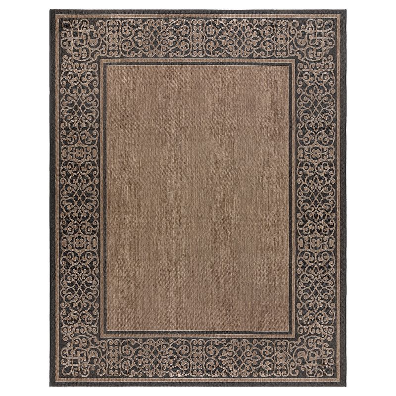 Gertmenian Paseo Savannah Border Rug, Brown, 5X7 Ft