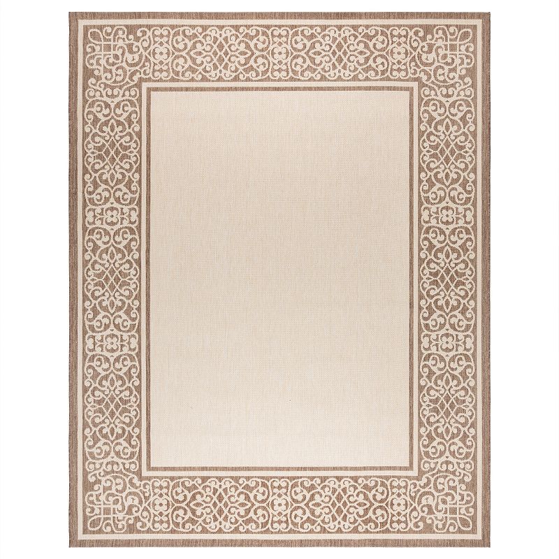 Gertmenian Paseo Savannah Border Rug, Beig/Green, 5X7 Ft