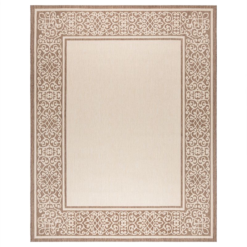 Gertmenian Paseo Savannah Border Rug, Beig/Green, 5X7 Ft