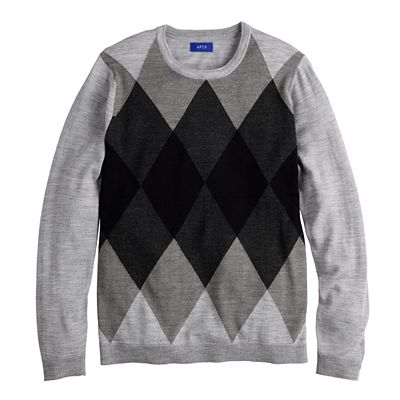Men's 9® Merino Wool Blend Argyle Sweater