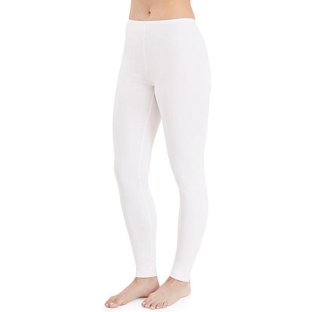 ClimateRight by Cuddl Duds Women's Stretch Fleece Long Underwear High  Waisted Thermal Leggings 