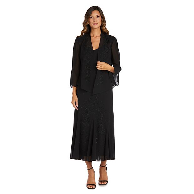  R&M Richards Women's Pants Suit-Set, Black : Clothing