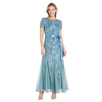Women's R&M Richards Embroidered Godet Gown