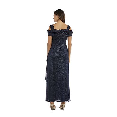 Women's R&M Richards Cold-Shoulder Chiffon Gown