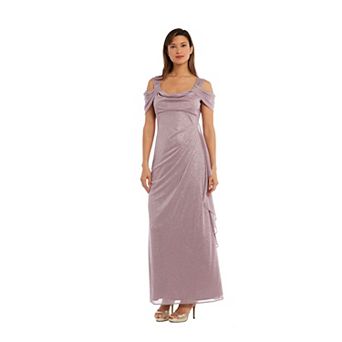 Women's R&M Richards Cold-Shoulder Chiffon Gown