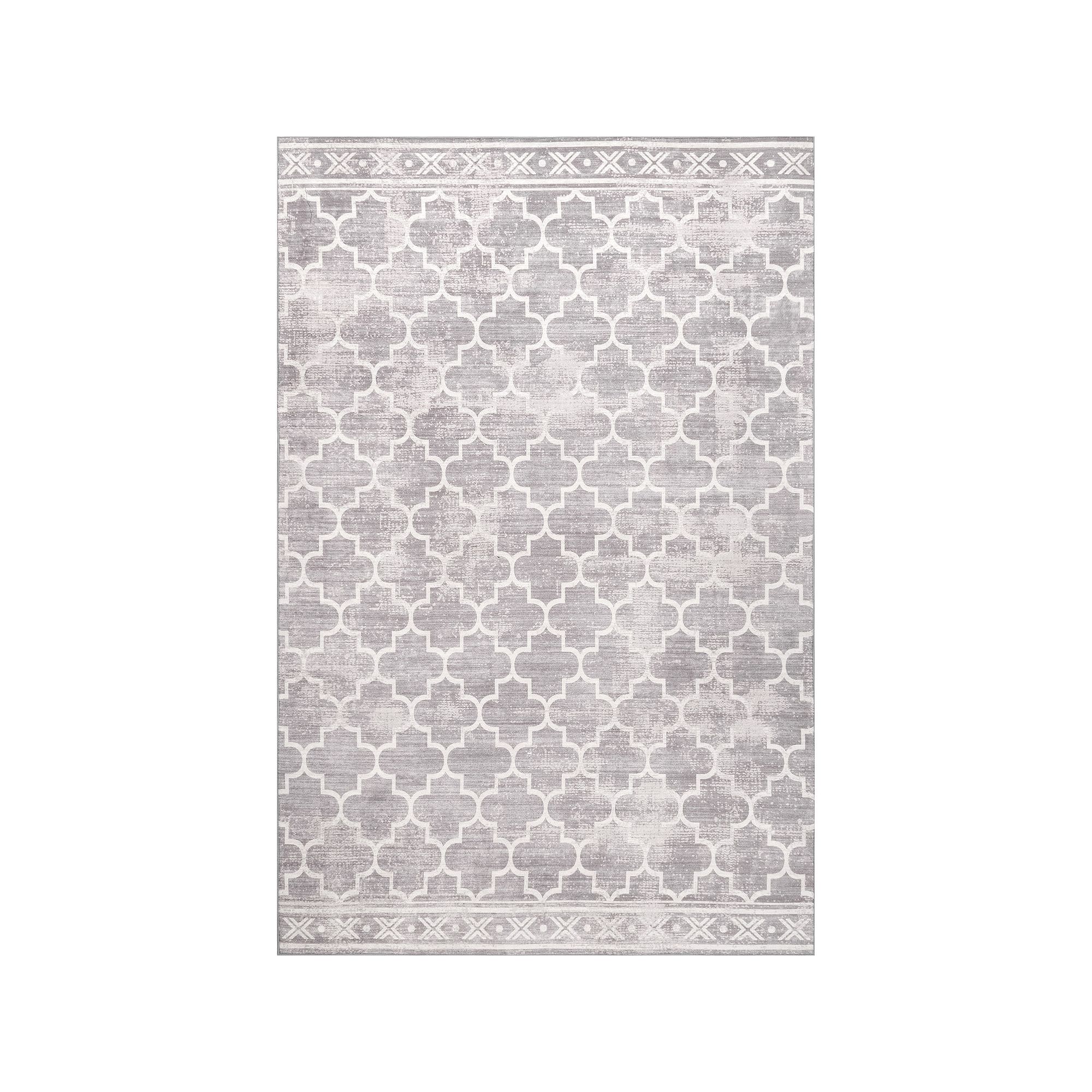 nuLOOM Maribel Geometric Machine Washable Indoor Outdoor Area Rug, Gray