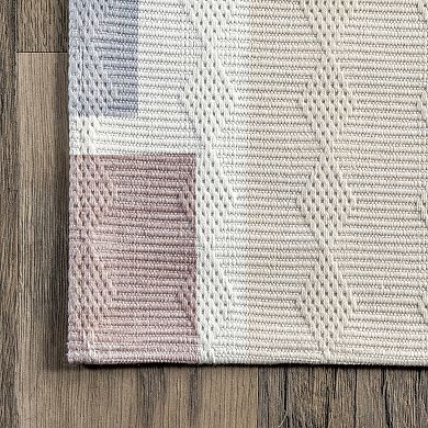 nuLOOM Dannie Modern Geometric Machine Washable Area Rug