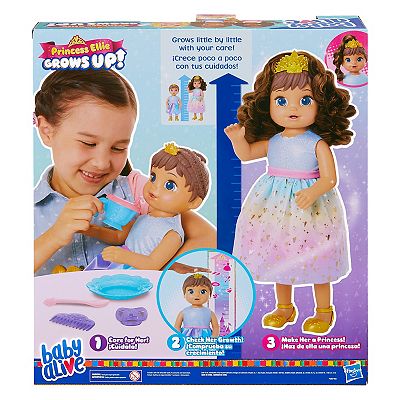 Baby Alive Princess Ellie Grows Up! Doll, Brown Hair