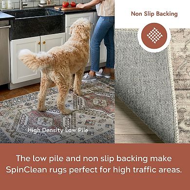 nuLOOM Brielle Machine Washable Vintage Medallion Area Rug