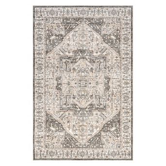 nuLOOM Brielle Machine Washable Vintage Medallion Area Rug