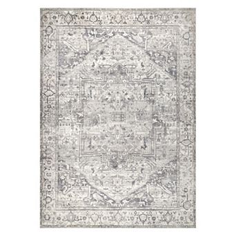nuLOOM Brielle Machine Washable Vintage Medallion Area Rug