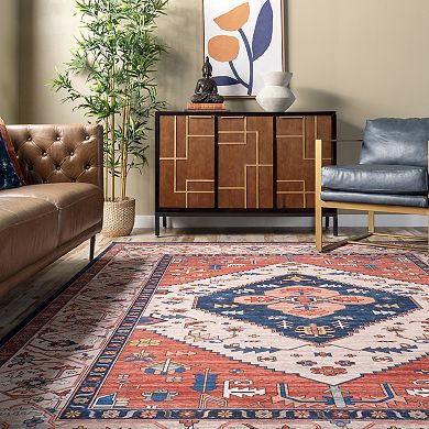 nuLOOM Carolyn Machine Washable Tribal Motif Area Rug