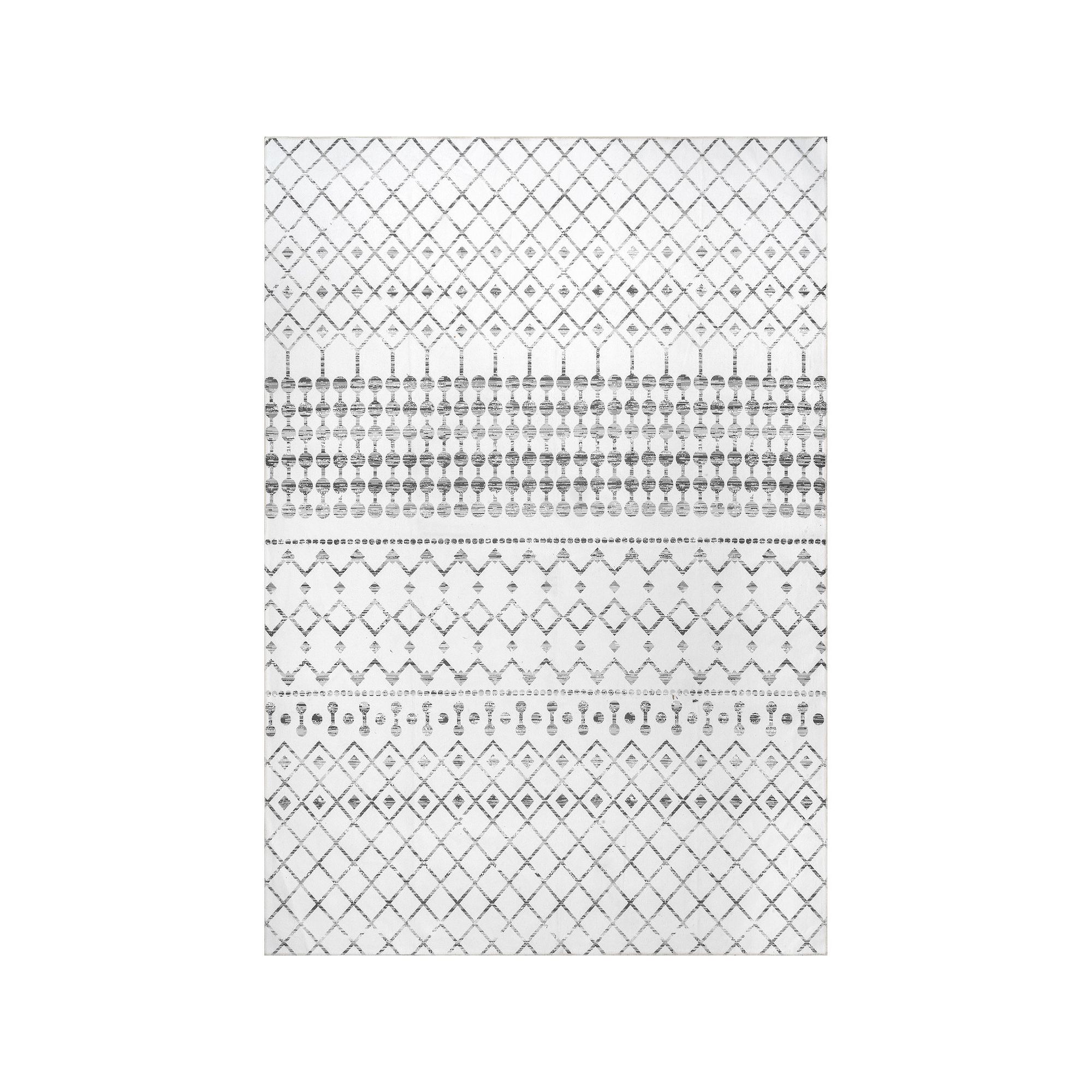 nuLOOM Moroccan Blythe Machine Washable Area Rug, Gray